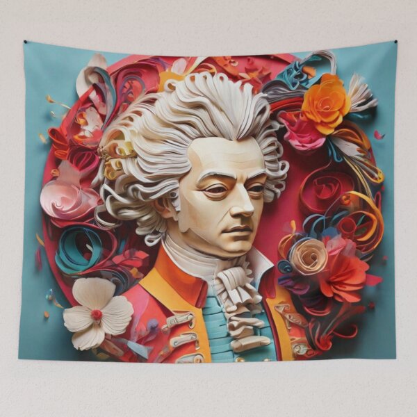 Item preview, Mozart, paper portrait designed and sold by jsebouvi.