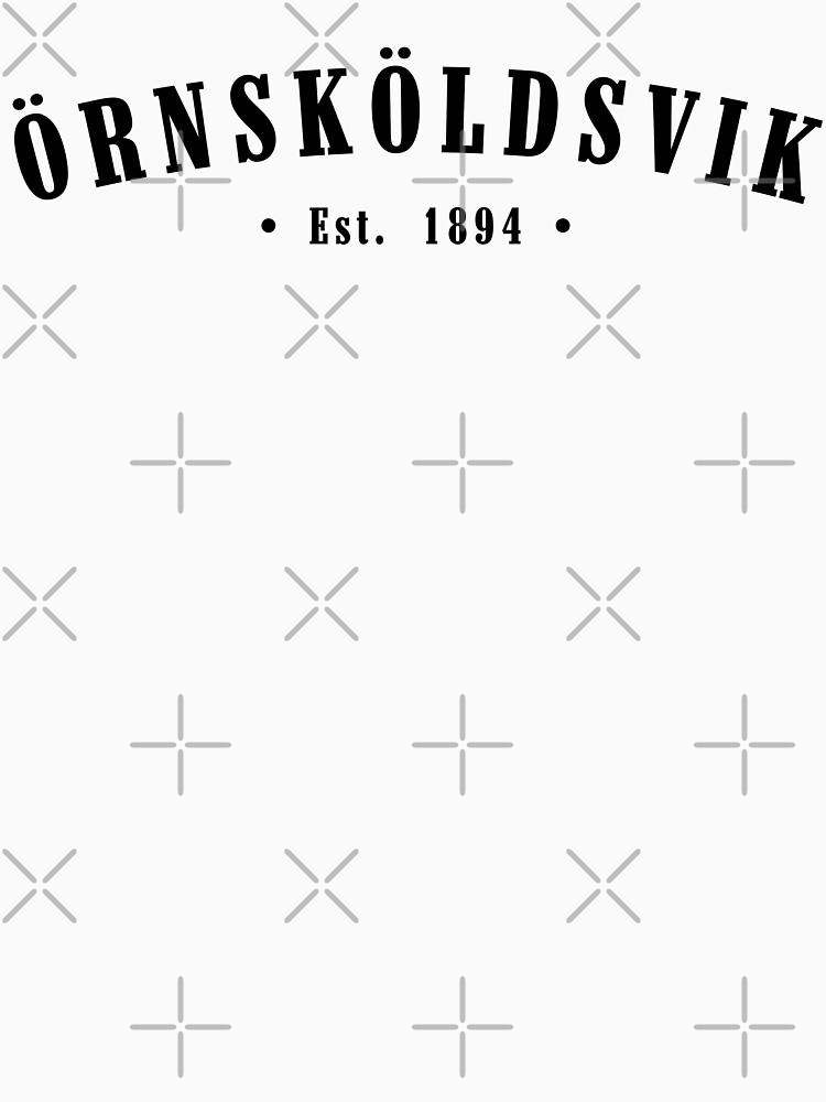 Thumbnail 7 of 7, Classic T-Shirt, Örnsköldsvik Västernorrland Sweden Est. 1894 Black Letter Sverige designed and sold by establishedwear.