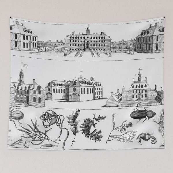 Item preview, Oldest Cities - Colonial Williamsburg, Virginia - Vintage Etching designed and sold by CulturalCurios.