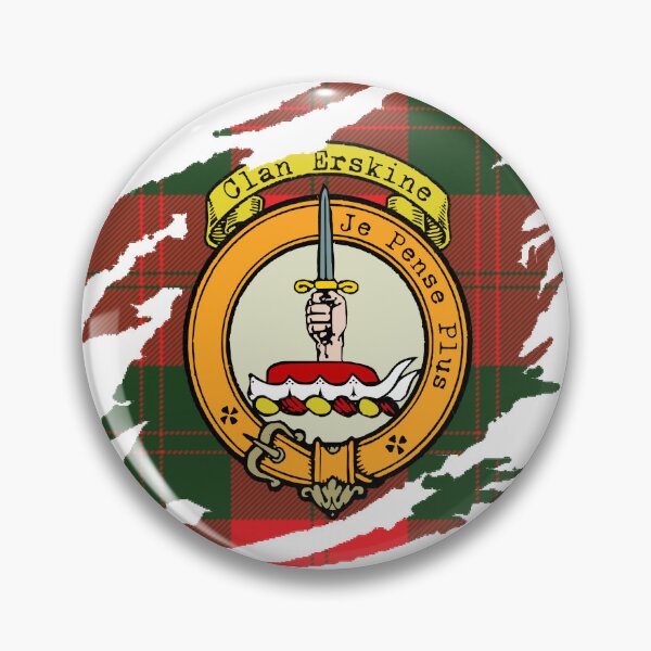 Item preview, Erskine Crest Scottish Surname Tartan designed and sold by BagTown Clans.