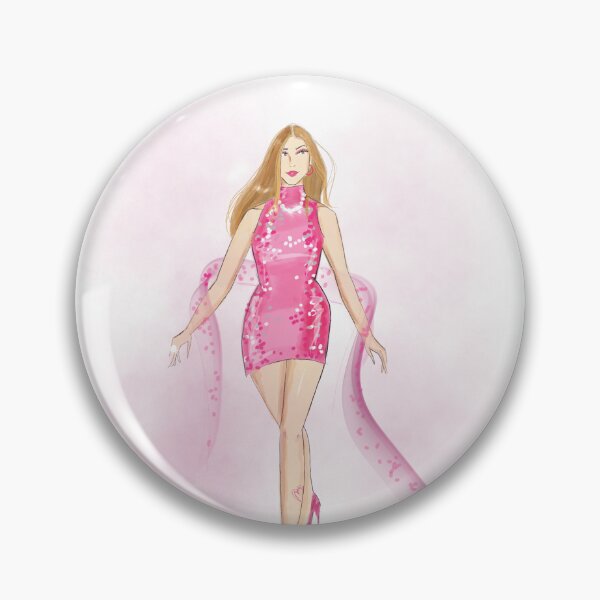 Artikelvorschau, mädchenhaft, pink, modeskizze, modeillustration, entworfen und verkauft von Meghaillustrat.