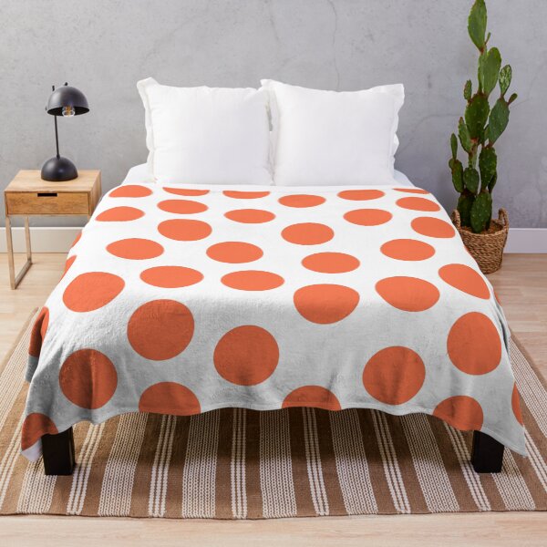 Item preview, Big Orange Dots on White Large Format Repeat designed and sold by CheriesArt.