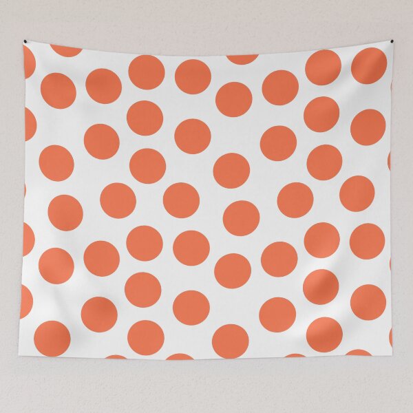 Item preview, Big Orange Dots on White Large Format Repeat designed and sold by CheriesArt.