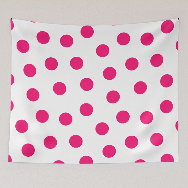 Item preview, Big Pink Dots on White Large Format Repeat designed and sold by CheriesArt.
