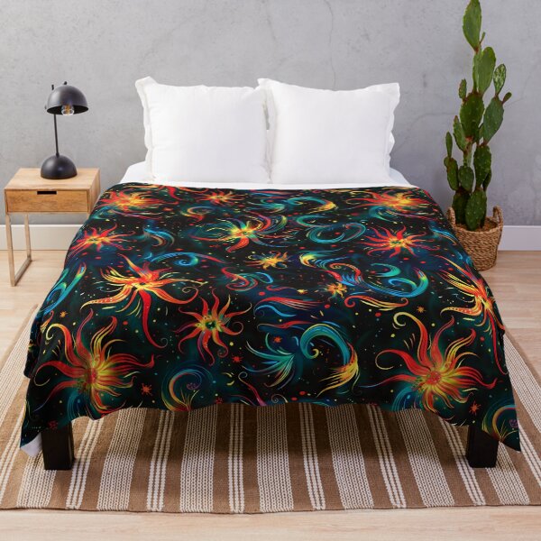 Item preview, Colorful Flowers in Cosmic Style Seamless Pattern designed and sold by Apkdesigner.