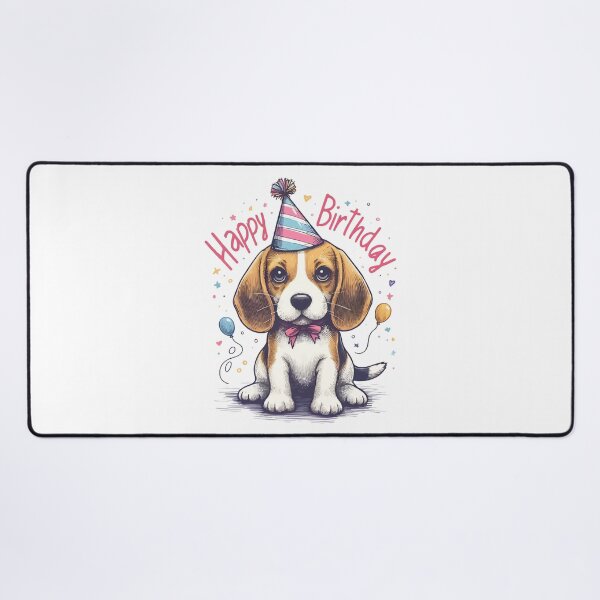 Item preview, Cute beagle puppy Dog Happy Birthday Party designed and sold by TomFrontierArt.