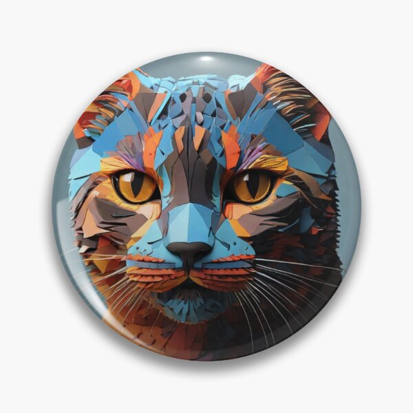 Item preview, Abstract cat face in multicolor. designed and sold by Swingfroglet.