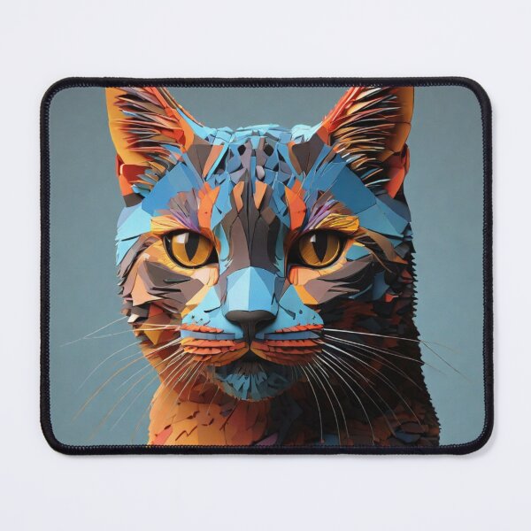 Item preview, Abstract cat face in multicolor. designed and sold by Swingfroglet.
