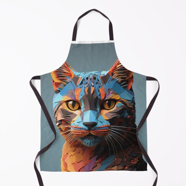 Item preview, Abstract cat face in multicolor. designed and sold by Swingfroglet.
