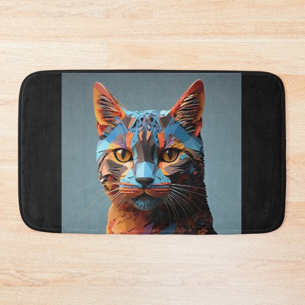Item preview, Abstract cat face in multicolor. designed and sold by Swingfroglet.
