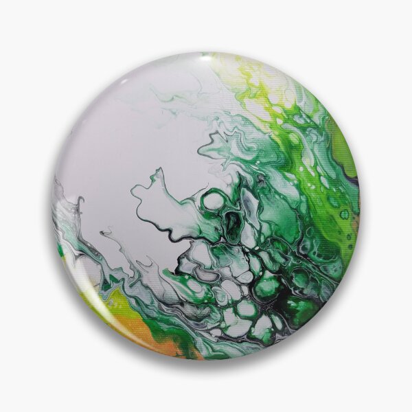 Item preview, Fluid art pin buttons and stickers designed and sold by ColorWaveShop.