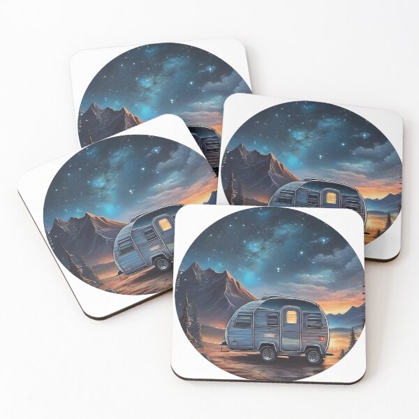 Item preview, Starry Night Camping Shirt Sticker (953) designed and sold by WASjourney.