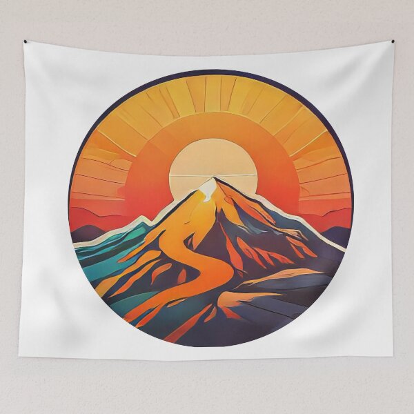 Item preview, Simplistic Mountain Sun Logo (954) designed and sold by WASjourney.