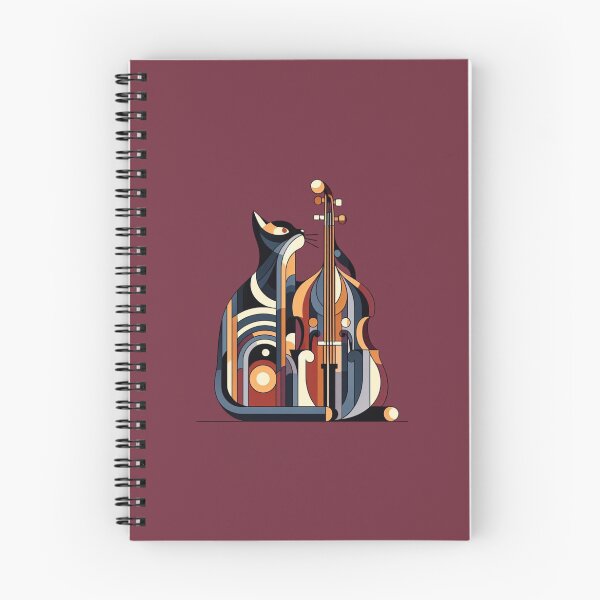 Item preview, Cool Colourful, Abstract Cat and a Contrabass designed and sold by Gaborai.