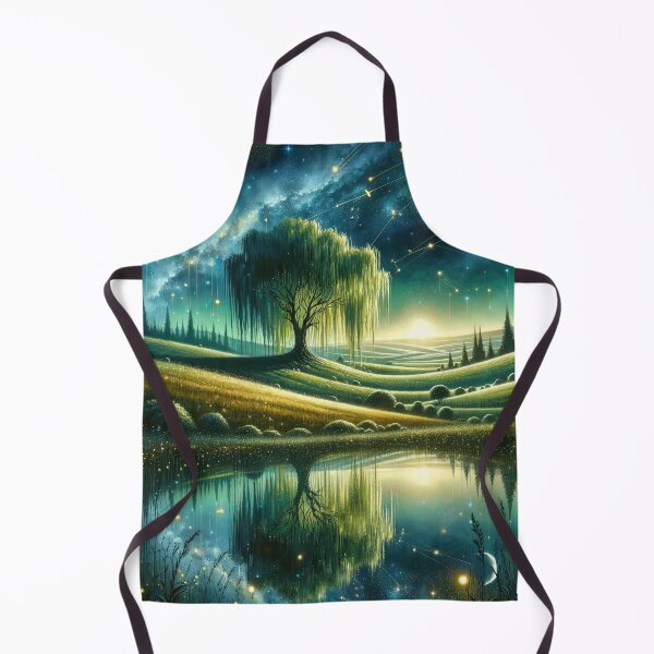 Item preview, Willow tree under a star-filled night's embrace designed and sold by KZUP247.