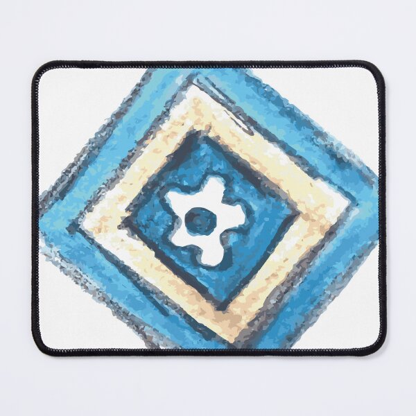 Item preview, Blue gold square designed and sold by Creative Soul Art.