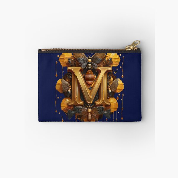 Item preview, Golden Honey Letter M: Sweet Typography Delight designed and sold by PING 999 STUDIO.