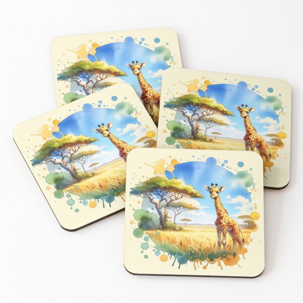 Artikelvorschau, Giraffen-Savanna-Spritzer entworfen und verkauft von critterpatchusa.