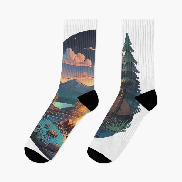 Item preview, Stylized Mountain Sunset Decal (961) designed and sold by WASjourney.
