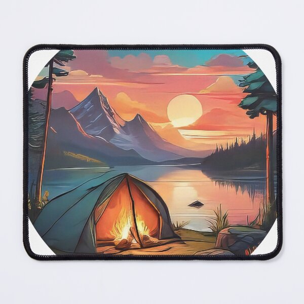 Item preview, Mountain Campfire Cartoon Decal (963) designed and sold by WASjourney.