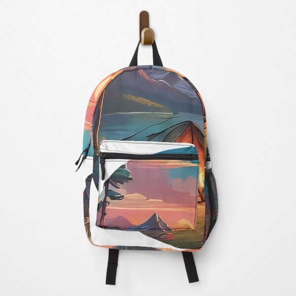 Item preview, Mountain Campfire Cartoon Decal (963) designed and sold by WASjourney.
