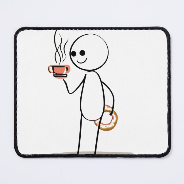Item preview, Stickman with Coffee and Donut designed and sold by Ketique.