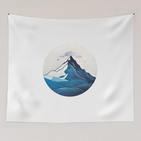 Item preview, Simple Mountain Emblem Sticker (970) designed and sold by WASjourney.