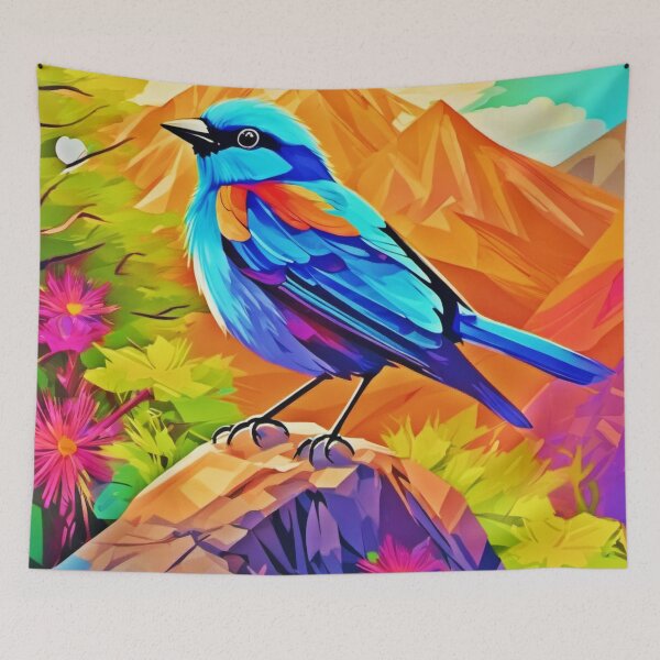 Item preview, Sunny Summit: Colorful Avian Artwork designed and sold by Health And Fitness Posts e-Store.