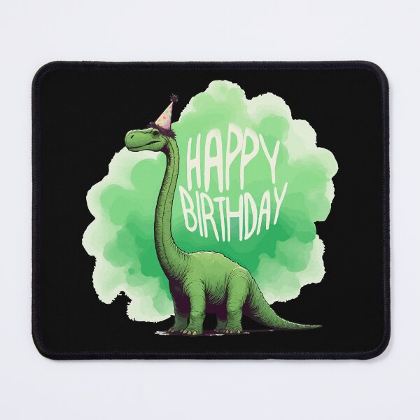 Item preview, Funny Happy Birthday Green Dinosaur Brontosaurus Party designed and sold by TomFrontierArt.