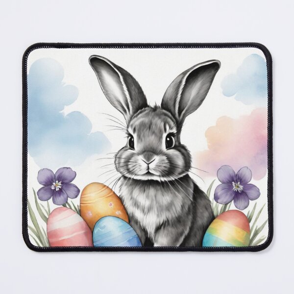 Item preview, Colorful Festive Easter Eggs Easter Bunny Spring Flowers Version 209 designed and sold by DreamingAwake1.