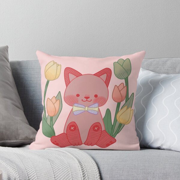 Item preview, Cute pastel cat and tulips designed and sold by GiezaDesign.