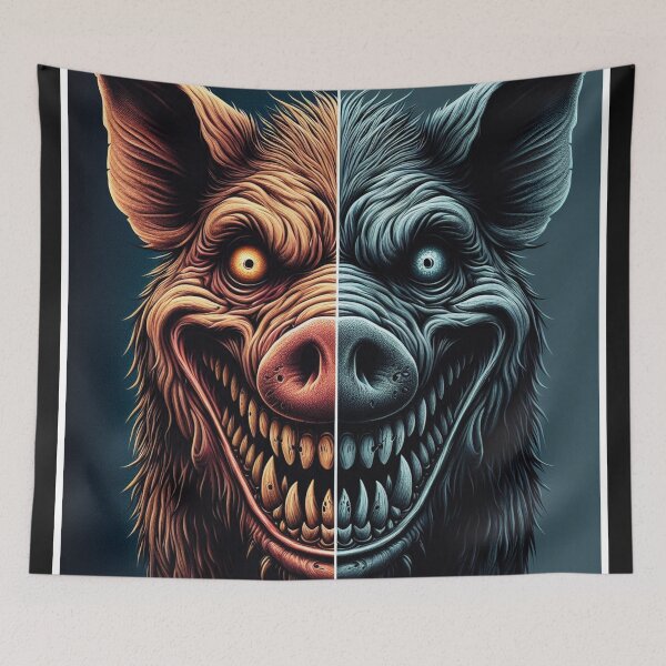 Item preview, scary pig designed and sold by ready-made.