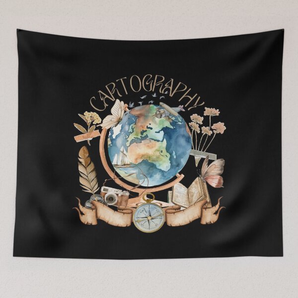 Item preview, Cartography Watercolor designed and sold by Suzielie.