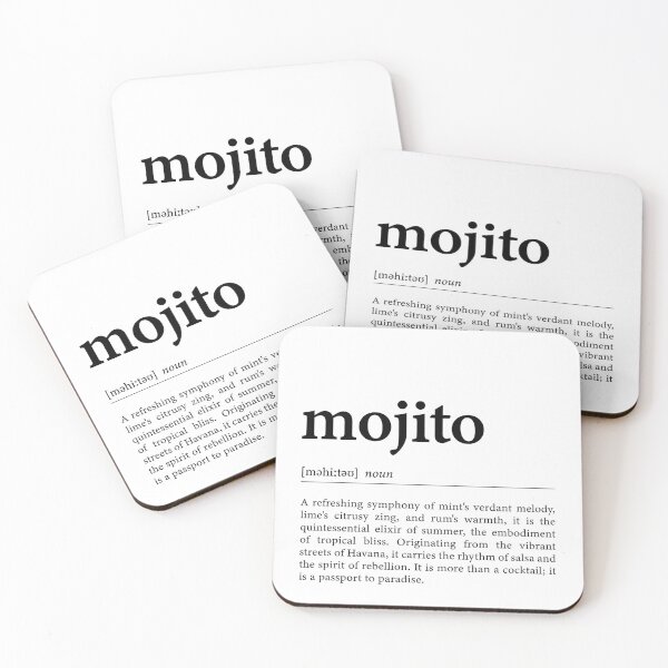 Item preview, Mojito Definition Poster designed and sold by palezebra.