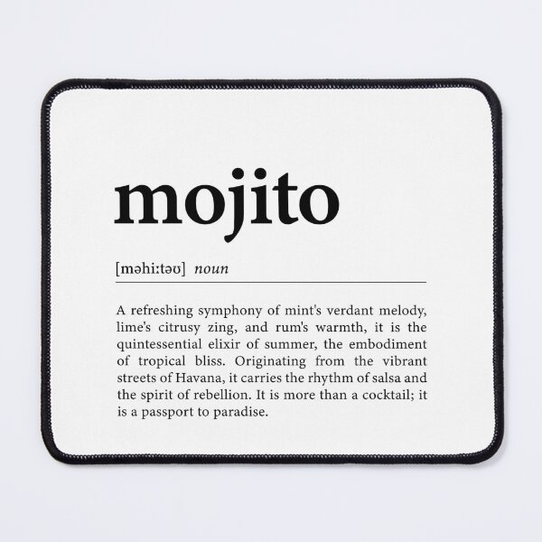 Item preview, Mojito Definition Poster designed and sold by palezebra.