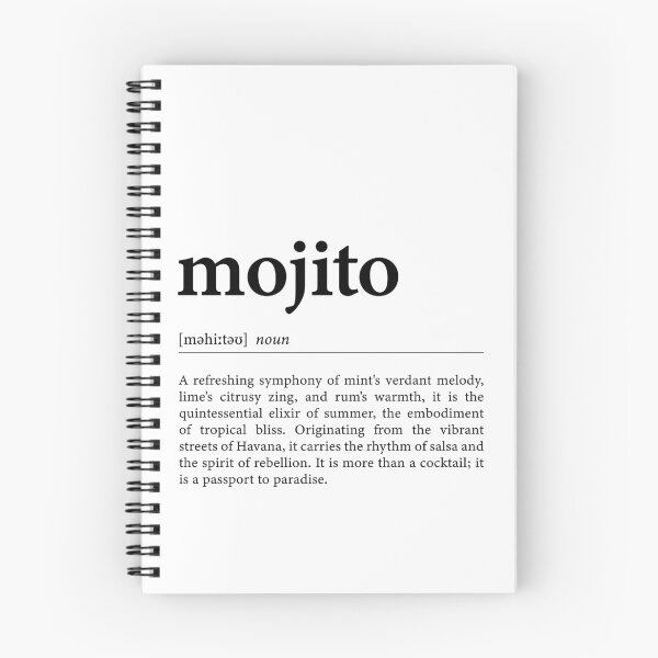 Item preview, Mojito Definition Poster designed and sold by palezebra.