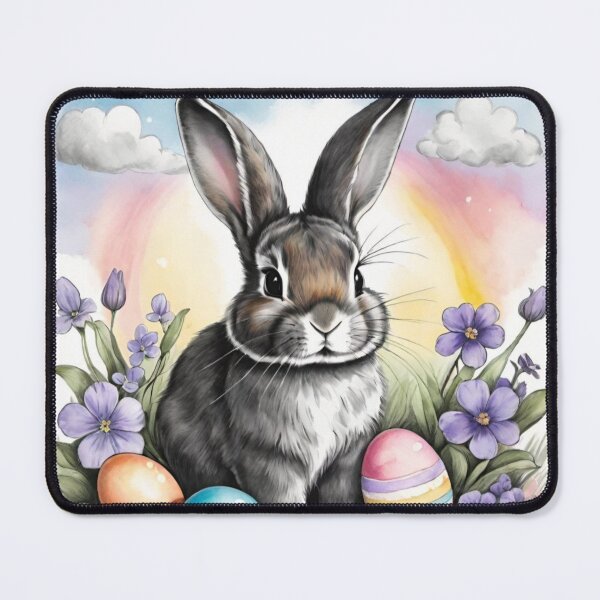 Item preview, Colorful Festive Easter Eggs Easter Bunny Spring Flowers Version 210 designed and sold by DreamingAwake1.