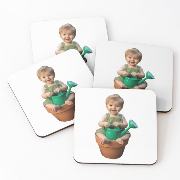 Item preview, Baby gardener in a flower pot designed and sold by SommeryLaser.