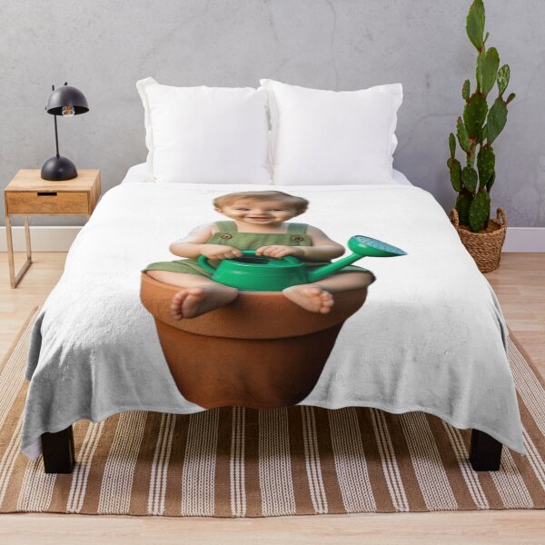 Item preview, Baby gardener in a flower pot designed and sold by SommeryLaser.