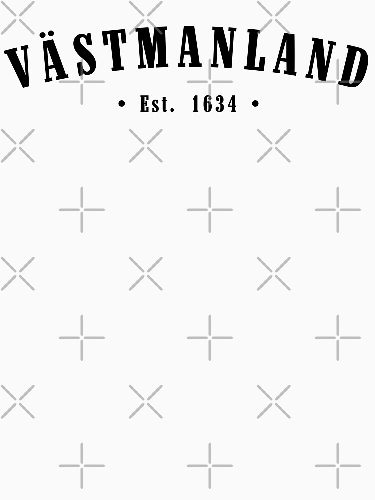 Thumbnail 7 of 7, Classic T-Shirt, Västmanland Sweden Est. 1634 Black Letter Sverige designed and sold by establishedwear.