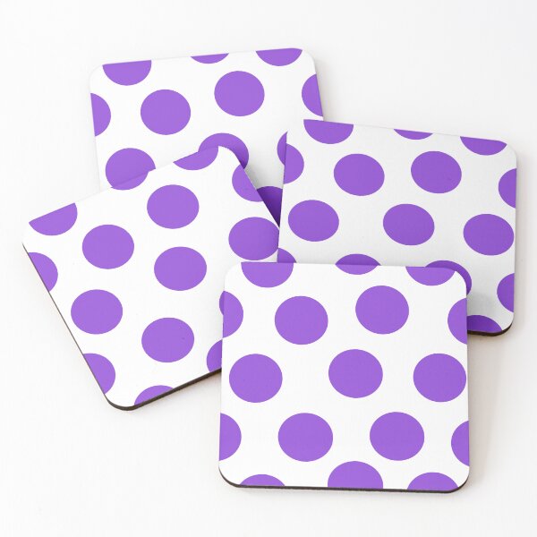 Item preview, Big Purple Dots on White Large Format Repeat Pattern designed and sold by CheriesArt.