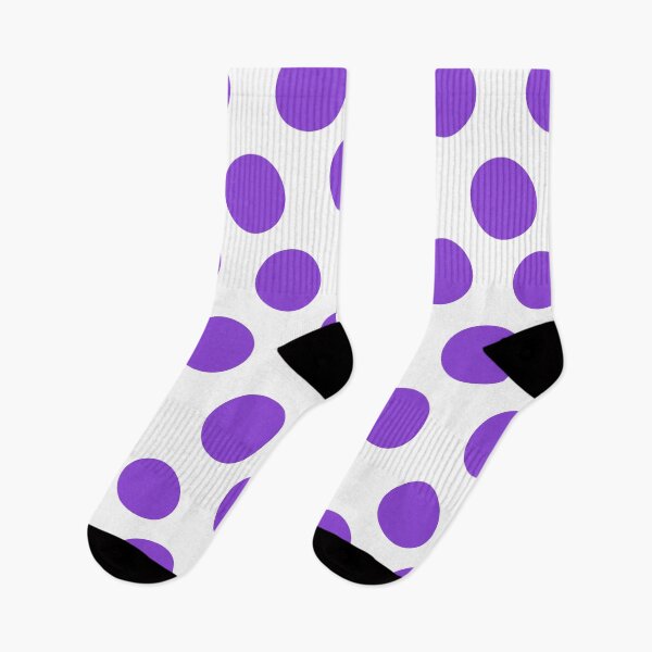 Item preview, Big Purple Dots on White Large Format Repeat Pattern designed and sold by CheriesArt.