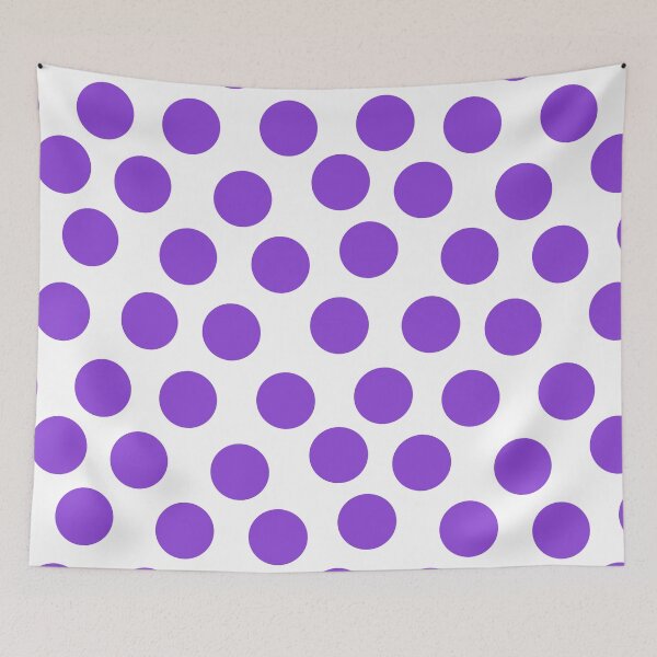 Item preview, Big Purple Dots on White Large Format Repeat Pattern designed and sold by CheriesArt.
