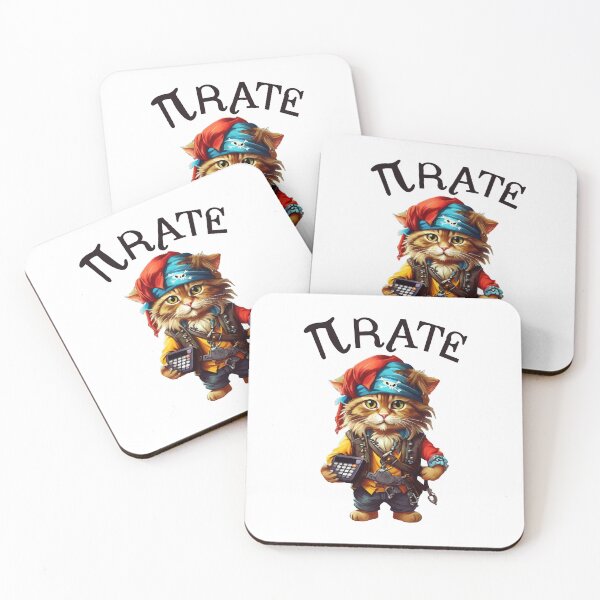 Item preview, Pi day Pirate Cat designed and sold by HandicraftArt.