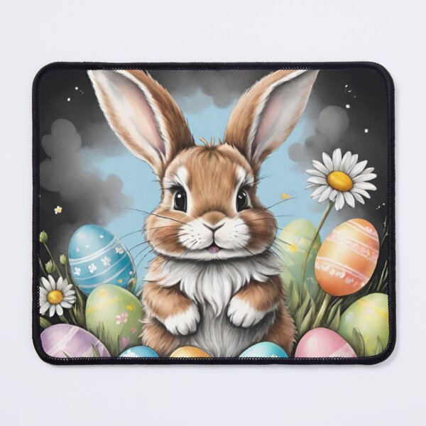 Item preview, Colorful Festive Easter Eggs Easter Bunny Spring Flowers Version 212 designed and sold by DreamingAwake1.