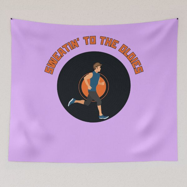 Item preview, Sweatin' to the oldies | Vinylart Funny gift for runner who loves old music designed and sold by Feline Rockstars.
