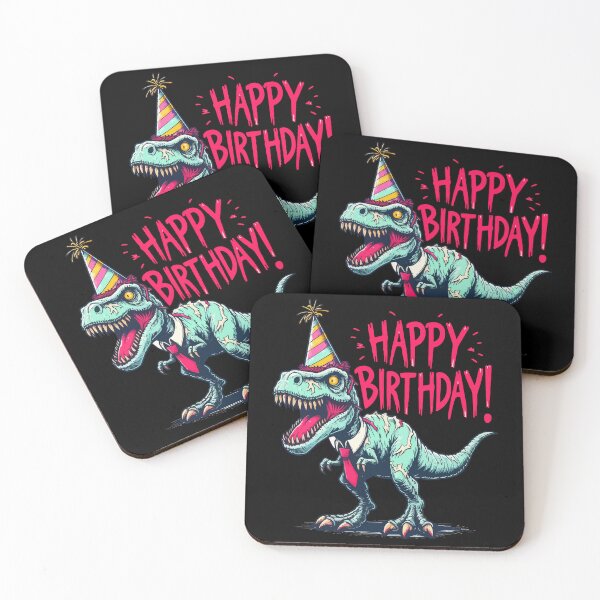 Item preview, Funny Spooky Happy Birthday Dinosaur Tyrannosaurus Party designed and sold by TomFrontierArt.