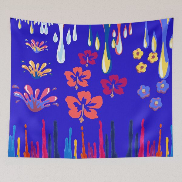 Item preview, Abstract splashed paint and cascading flowers. designed and sold by Swingfroglet.