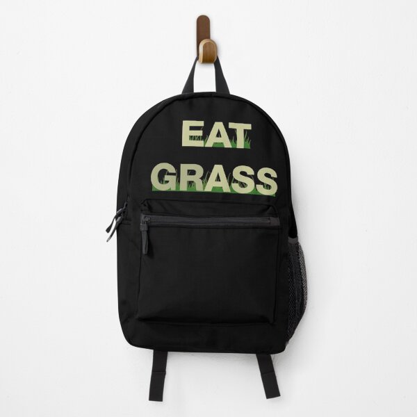 Item preview, EAT GRASS - tan text designed and sold by WhiteShirtGuy.