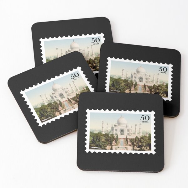 Artikelvorschau, Taj Mahal (Indien), Vintage-Reisestempel entworfen und verkauft von RabbitK.